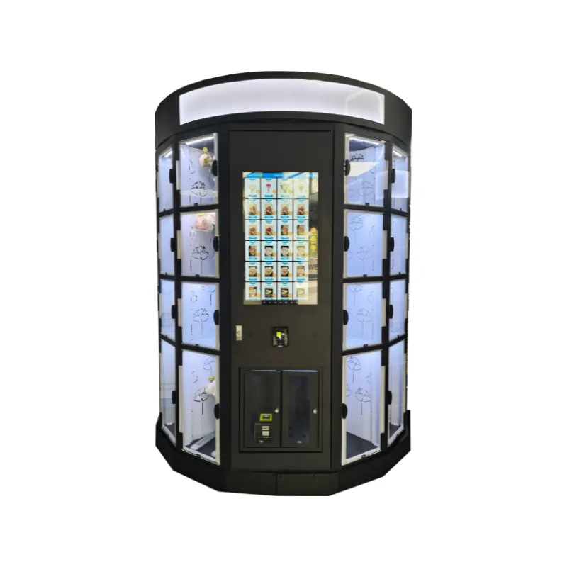 Custom Logo 24-Hour Flower Vending Machine With 15℃ Cooling System Air Circulation