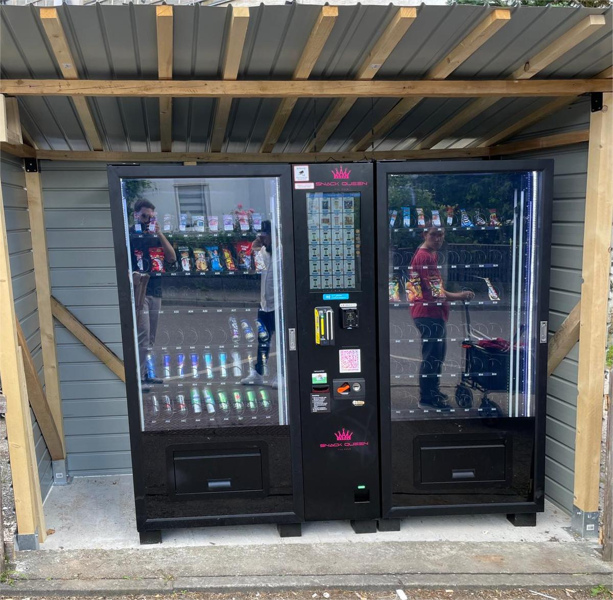 Outdoor Graveyard Candles Vending Machine for Incense Prayer Cards Umbrellas in Cemeteries in Germany