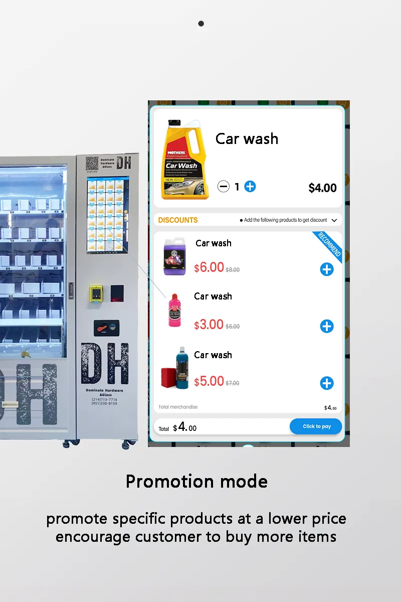Outdoor High-Security Smart Car Wash Vending Machine for Wax and Polish