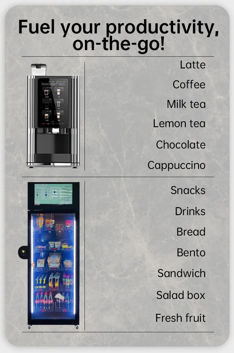 Container Store Vending Machine Unmanned Retail for Fresh Food Coffee Daily Necessities