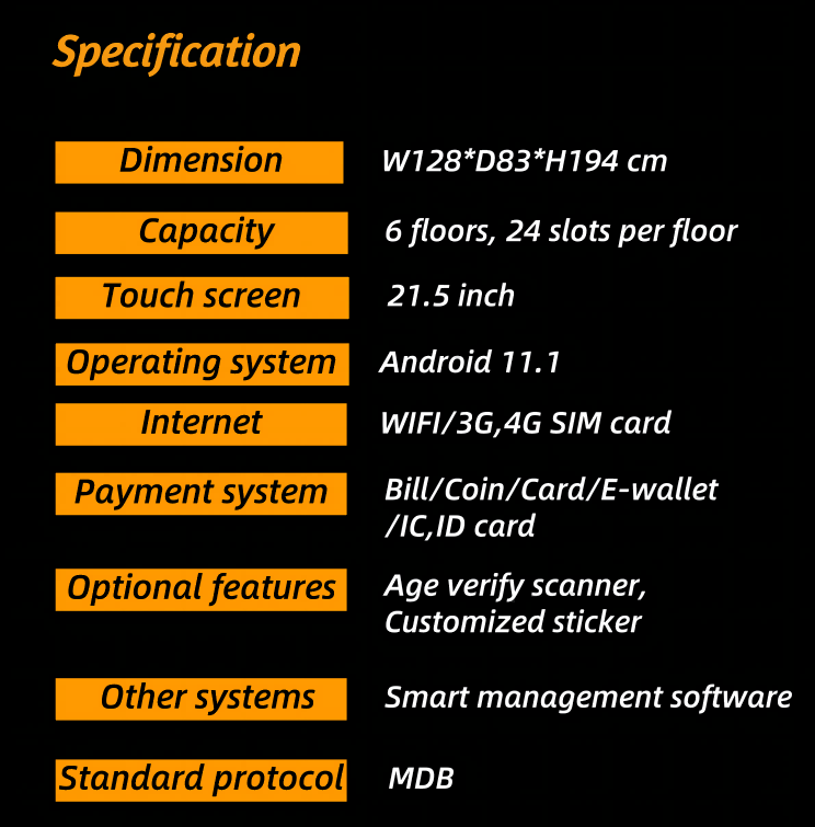 Vape shop clip slots vape vending machine with age verification