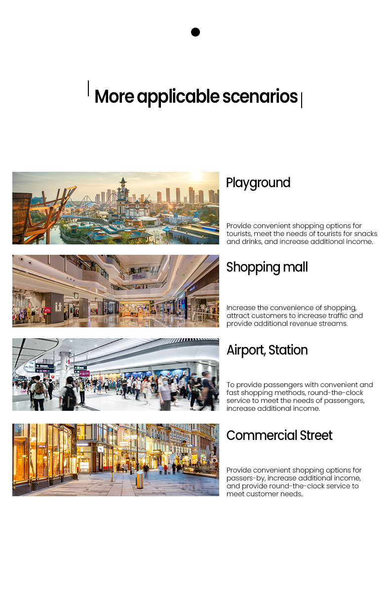 Full Screen Snack Drink Vending Machine Optional Payments