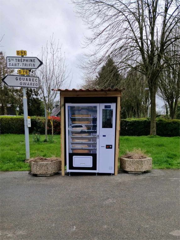 Baguette Bread Vending Machine with Lift Pusher Slots and Optional Payment Systems