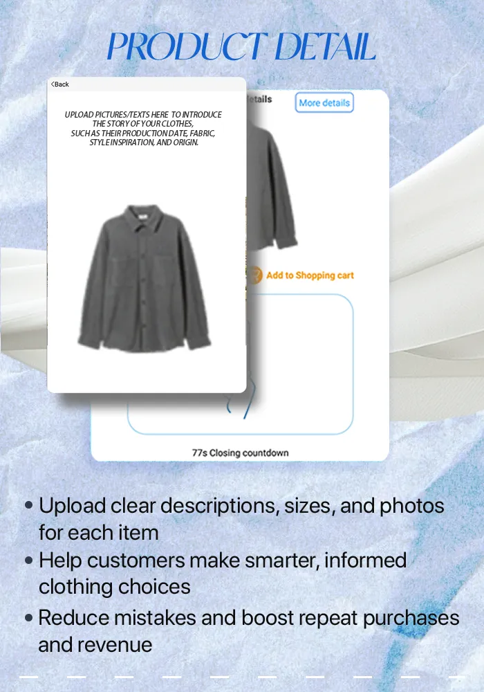 Clothing Vending Machine support upload product details for clear descriptions