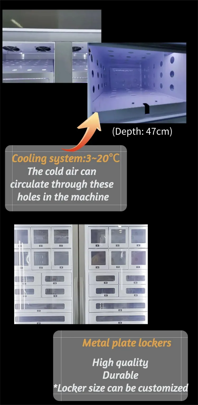 Hot sale fresh flower vending machine cooling system 3~20℃