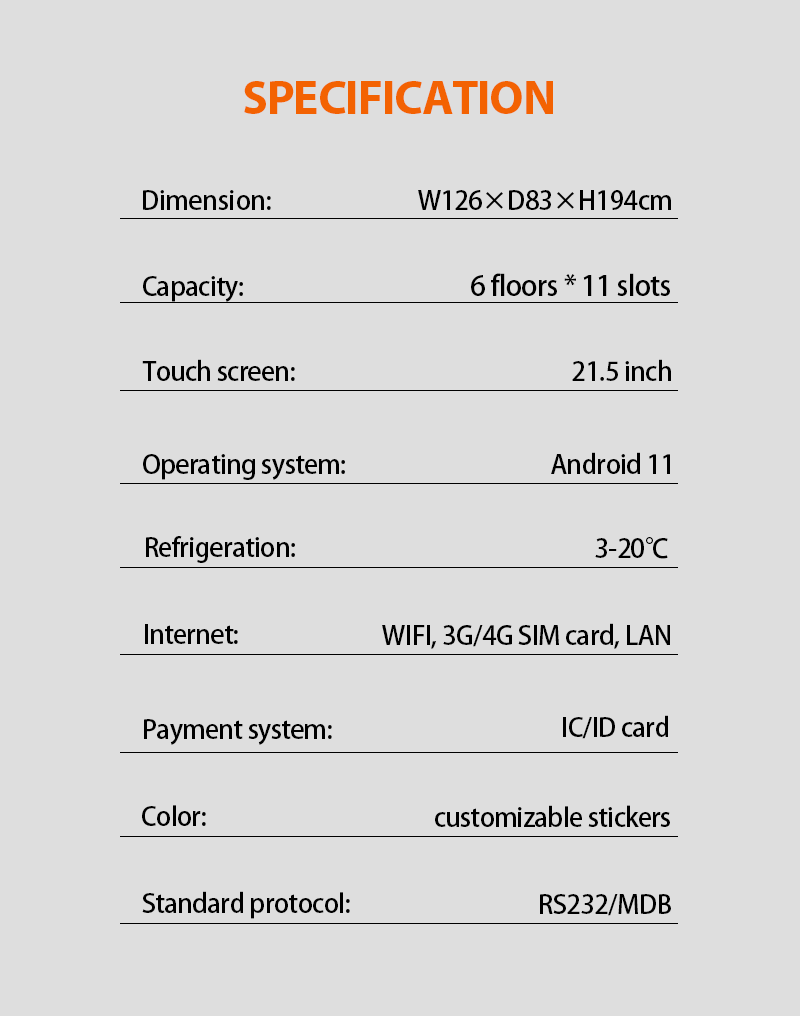 Giving Machine Singapore specification