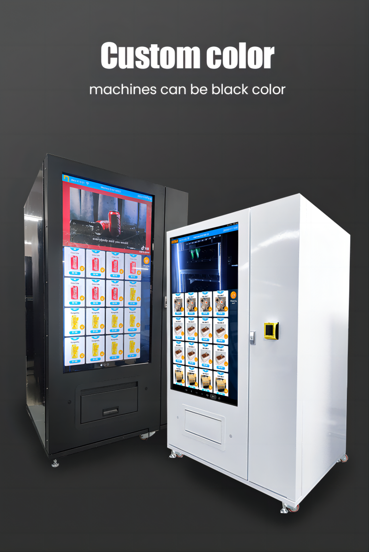Full Touchscreen Vending Machine custom color black and white