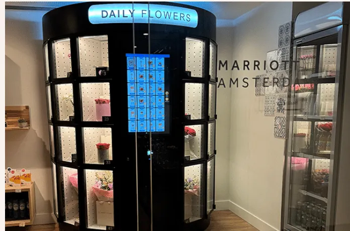 Custom Logo 24-Hour Flower Vending Machine in the Netherlands