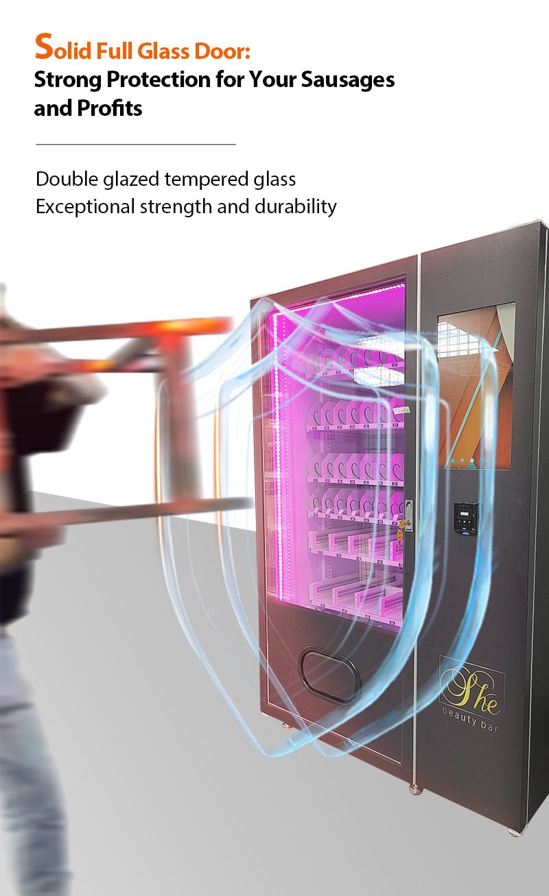 weimi German Sausage Vending Machine with strong full glass door to protect your products