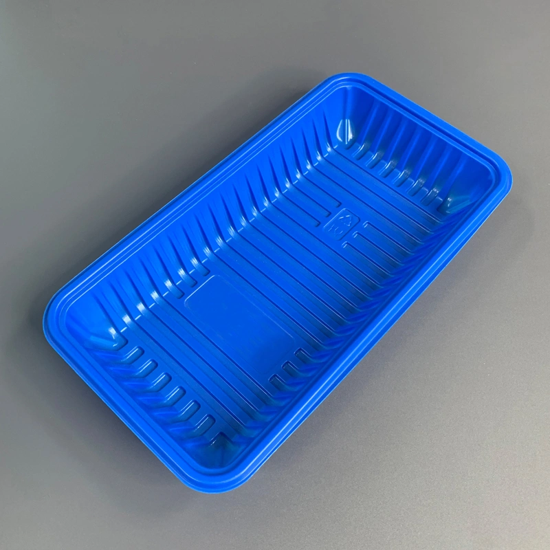 China Blue PP Blister Plastic Meat Vegetable and Fruit Tray