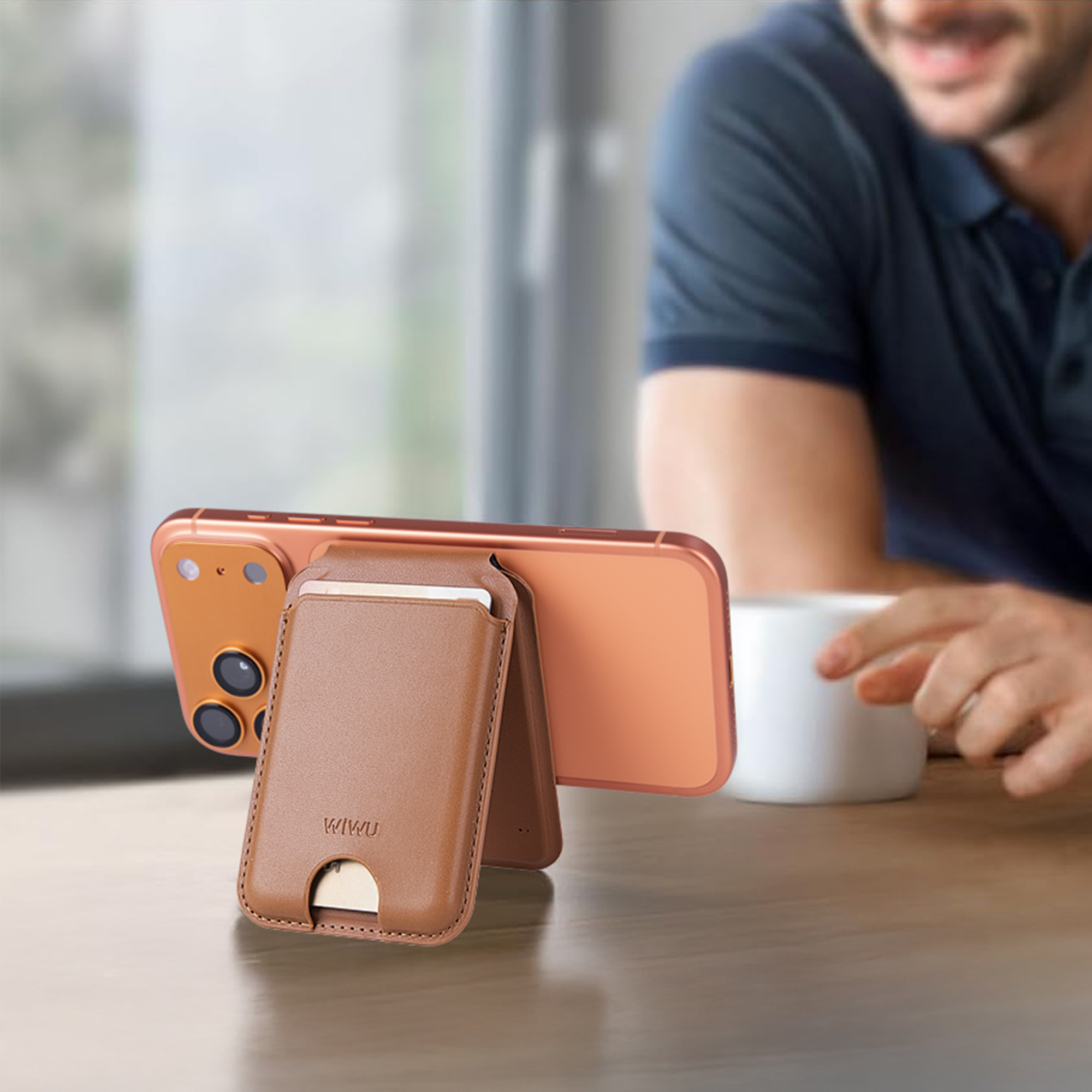 WiWU MW-007P Magsafe Holder Location Tracking Anti-loss Device Wallet description image