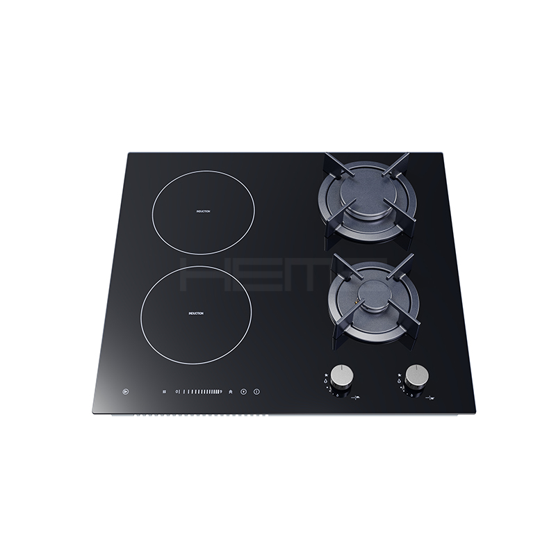 OEM ODM supplier built in 60cm glass panel 4 burner gas and induction hob