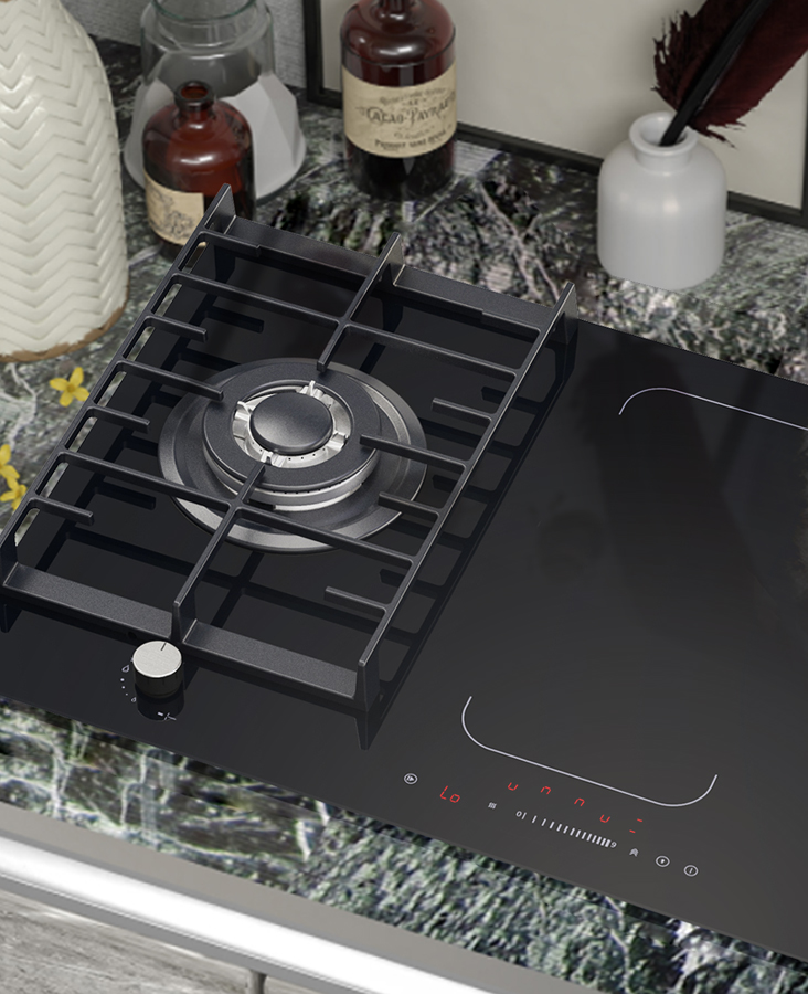 Gas and electric hob