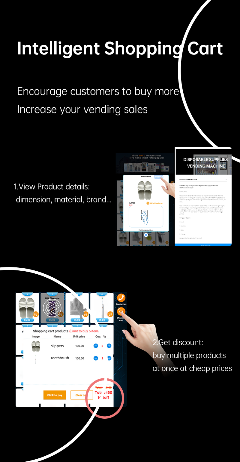 Weimi Smart Daily Necessity Hotel Vending Machine for Disposable Towels Slippers Toothbrush for Sale with touch screen and smart screen system
