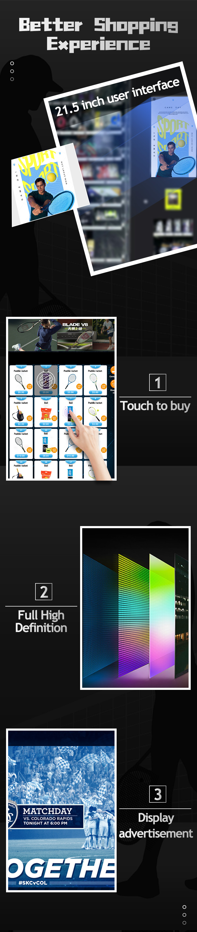 the sports equipment vending machine offer better shopping experience