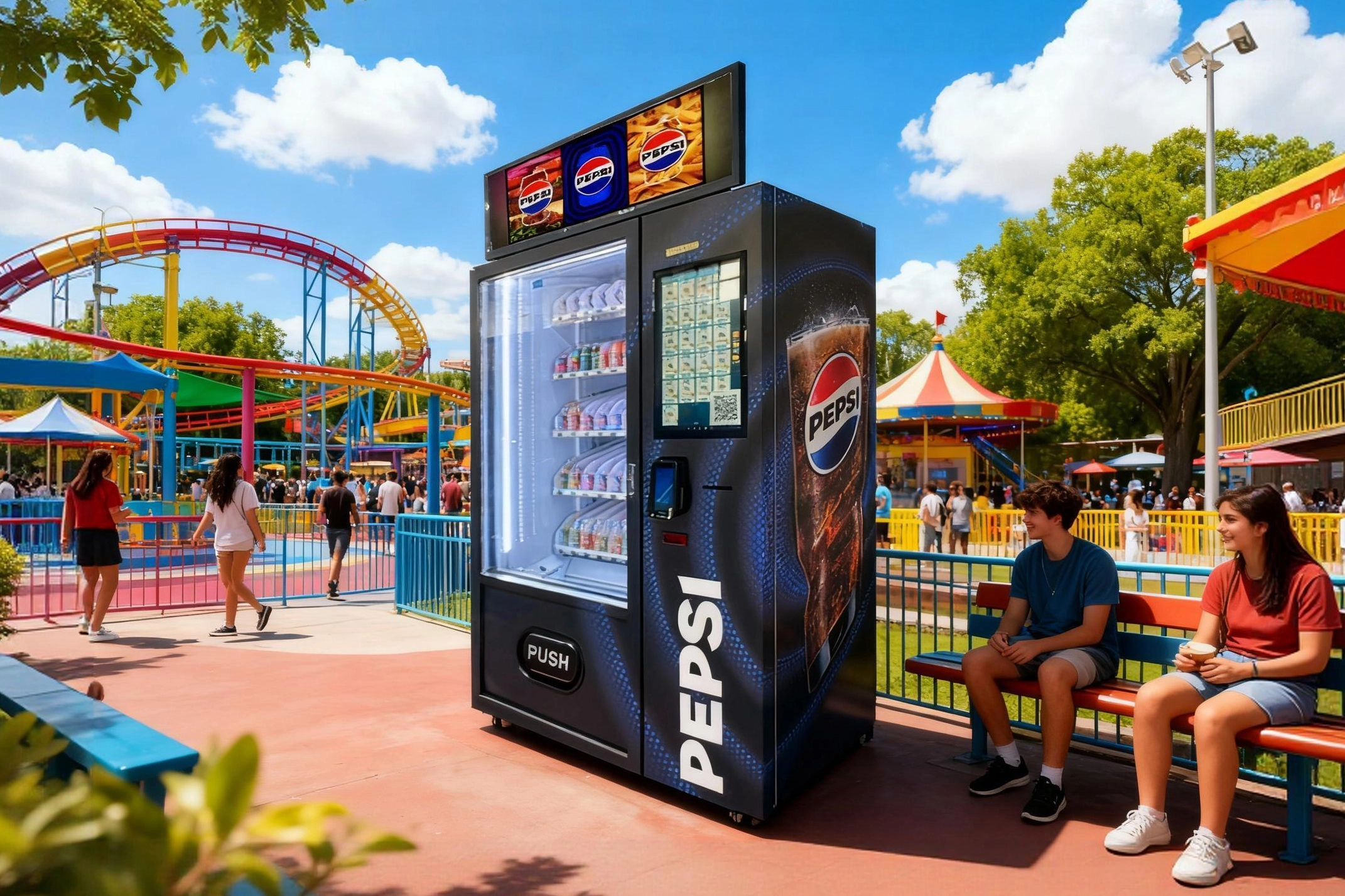 Weimi cold drink vending machine in themed parks
