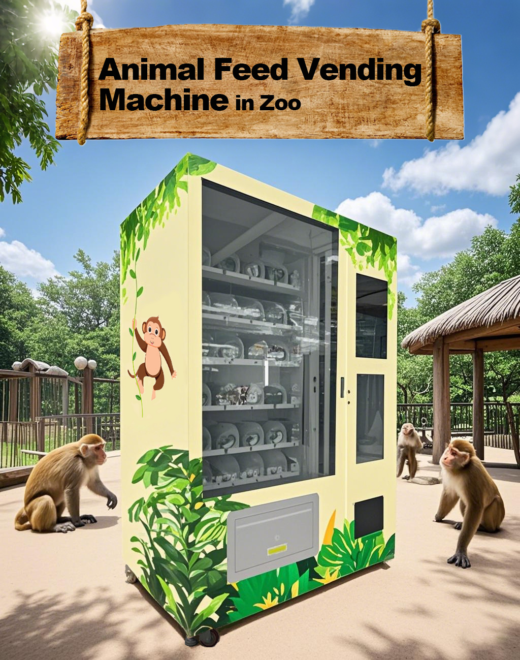 Weimi Thiết kế mới Thiết kế thức ăn động vật số lượng lớn thức ăn cá trong vườn thú với hệ thống quản lý thông minh để bán, có sẵn để tùy chỉnh nhãn dán