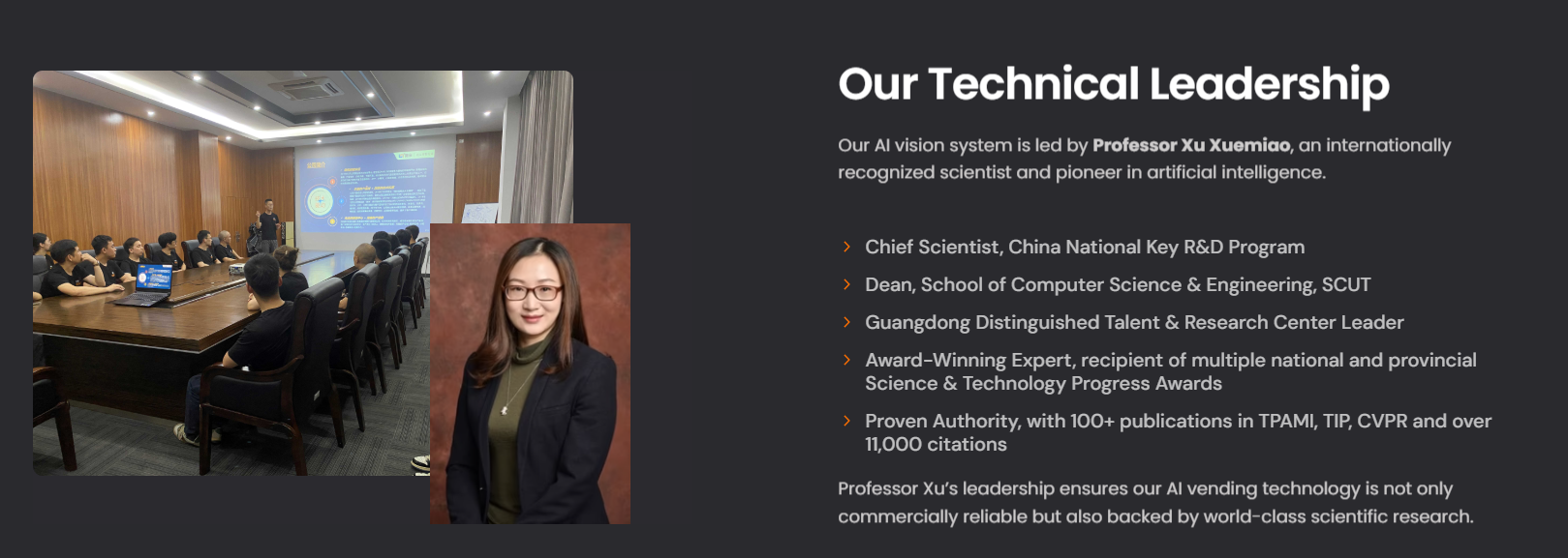 We have professional technical lealership.