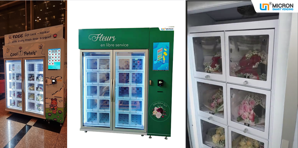 customer cases of Weimi flower locker vending machine