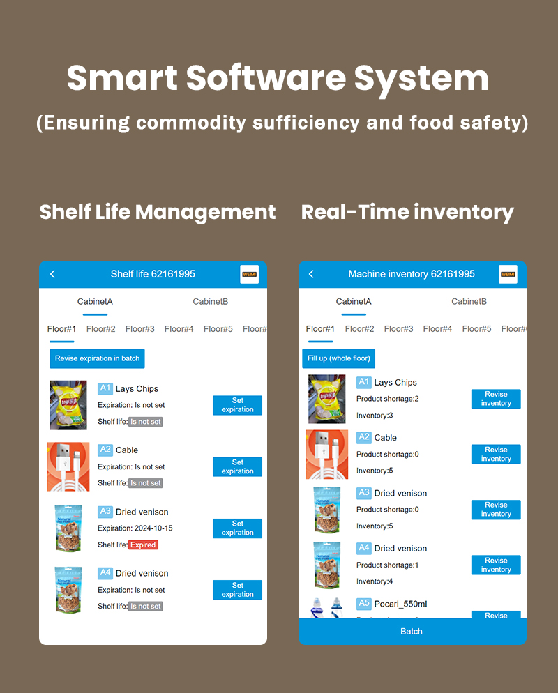 Weimi DIY cocktail with smart software system to ensure commodity sufficiency and food safety