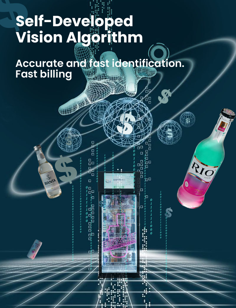 ai vending machine with self-developed vision algorithm. fast identification, fast billing