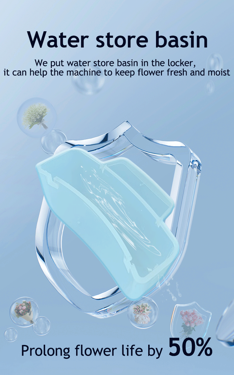 Weimi fresh flower bouquet plant locker vending machine with cooling system touch screen card reader or E-wallet in Malaysia