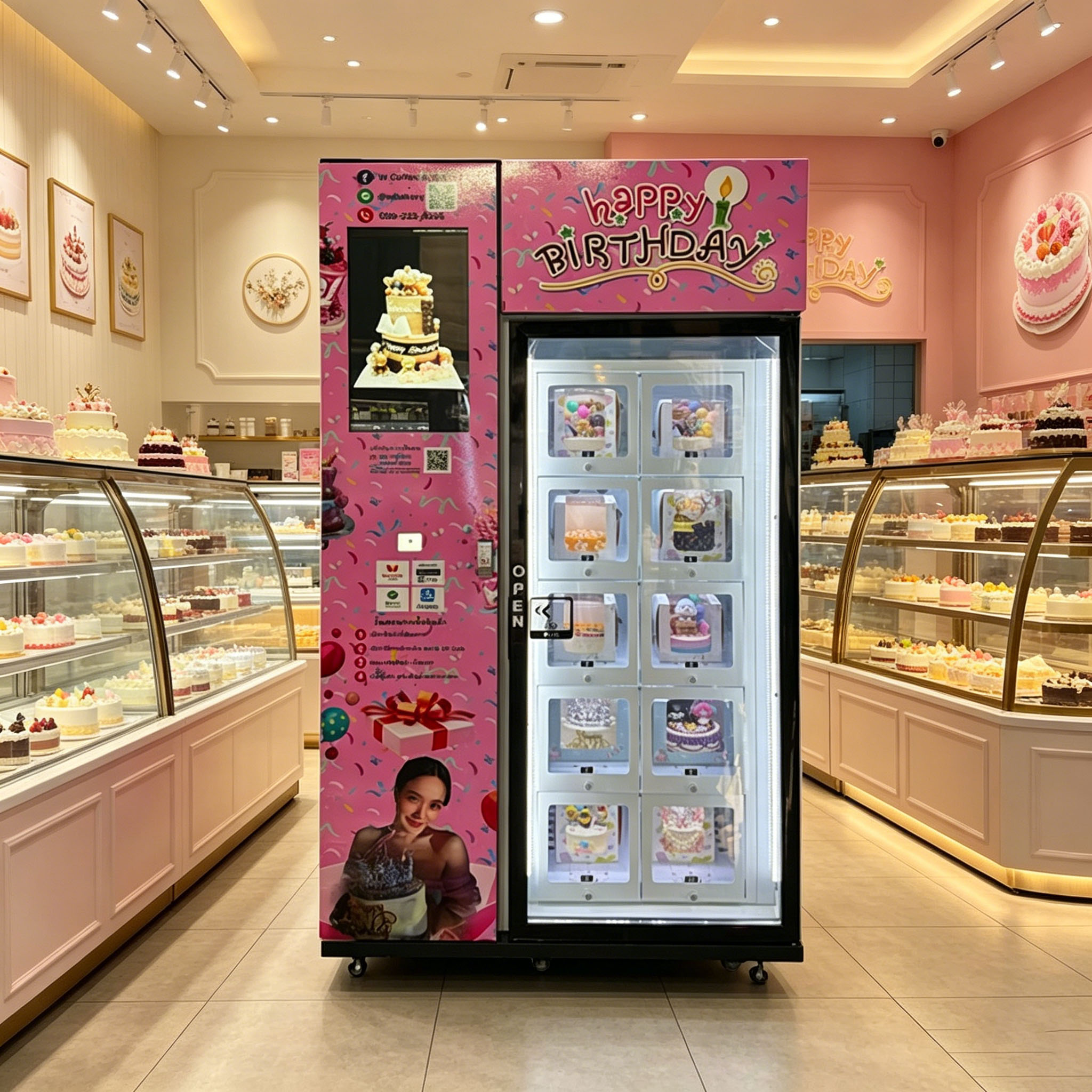Weimi mini cake vending machine in cake shops