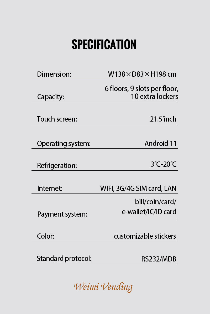 specification of pet vending machine for dog cat food snacks wash shampoo