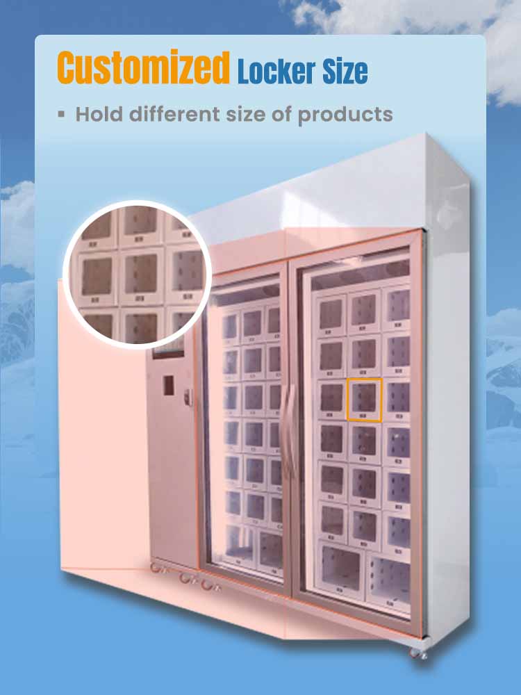 Weimi frozen locker for selling sea food.with customized locker size for holding different size of products