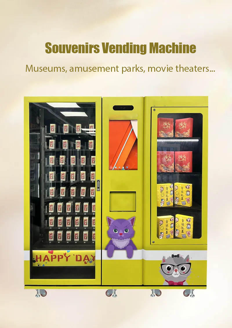 Weimi huge capacity souvenirs vending machine with conveyor belt and displaying windows for showing in the shopping mall