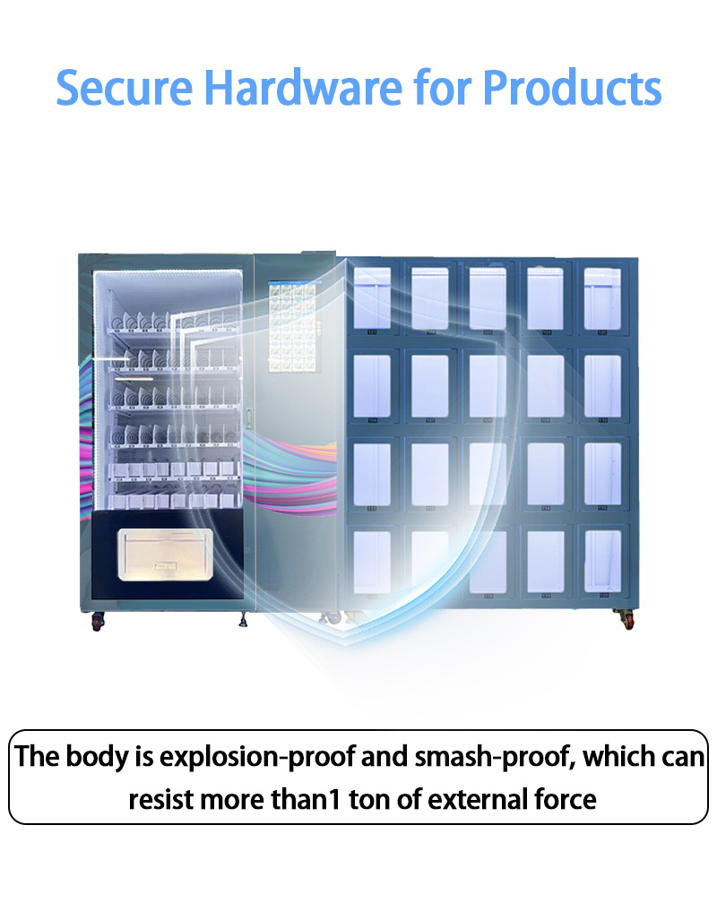 weimi sport equipment vending machine has strong metal sheets for secure protection of products