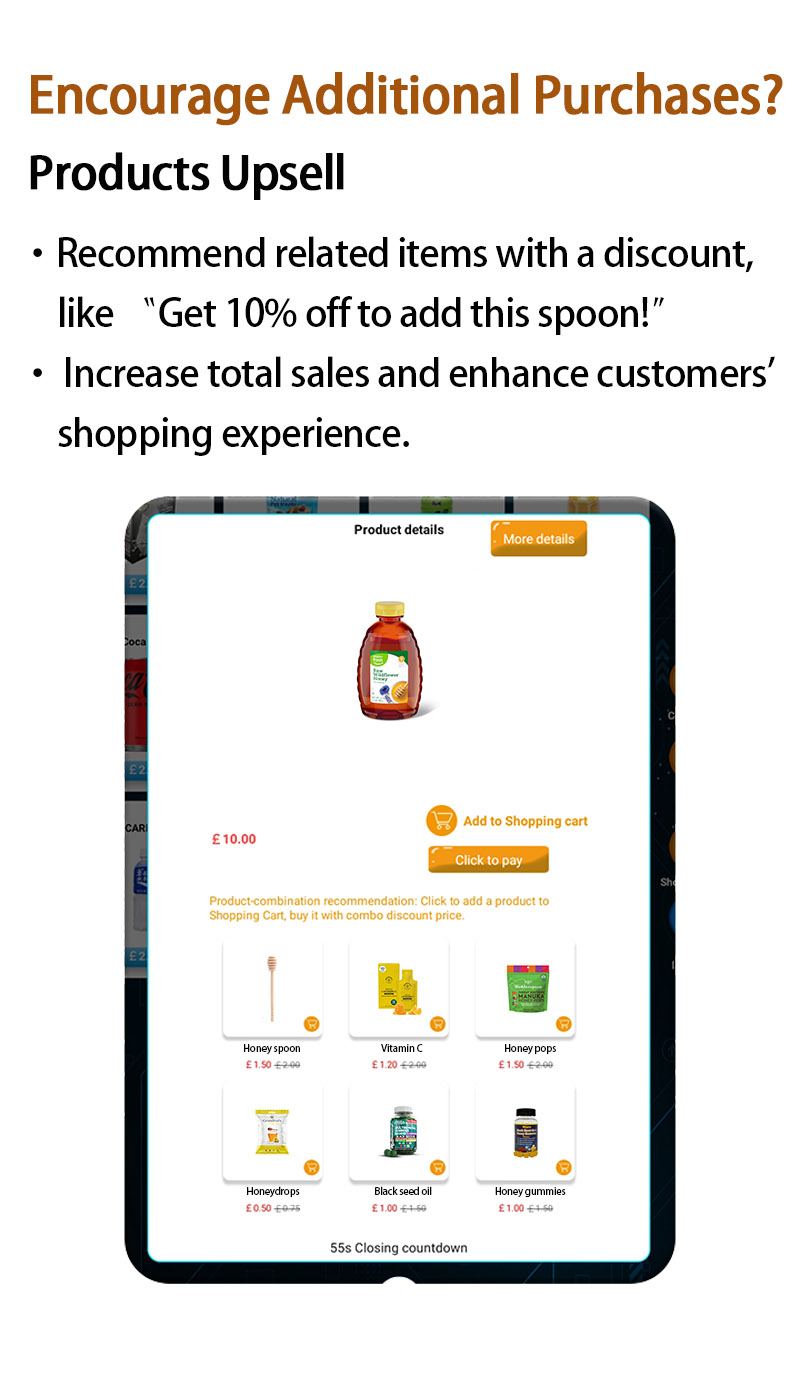 weimi bees honey vending machine with promotion mode for recommending related items to increase sales