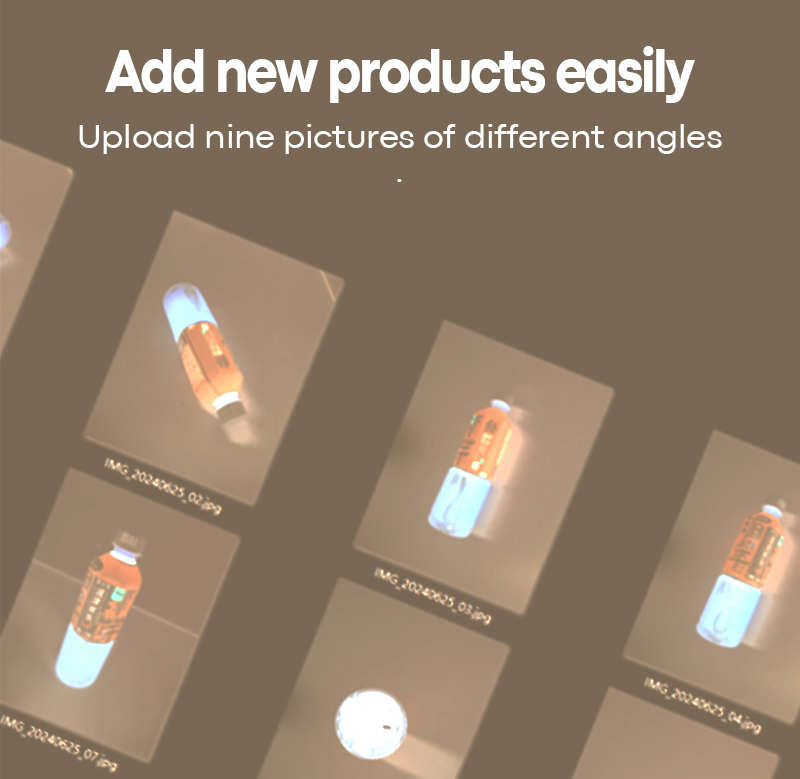 Add new products just by uploading nine pics of different angles