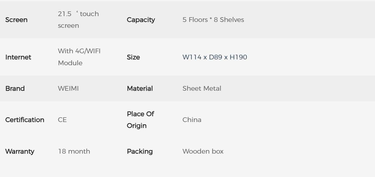 the parameters of our 3D glasses vending machine, our machines are equipped with smart management system for sufficient inventory level