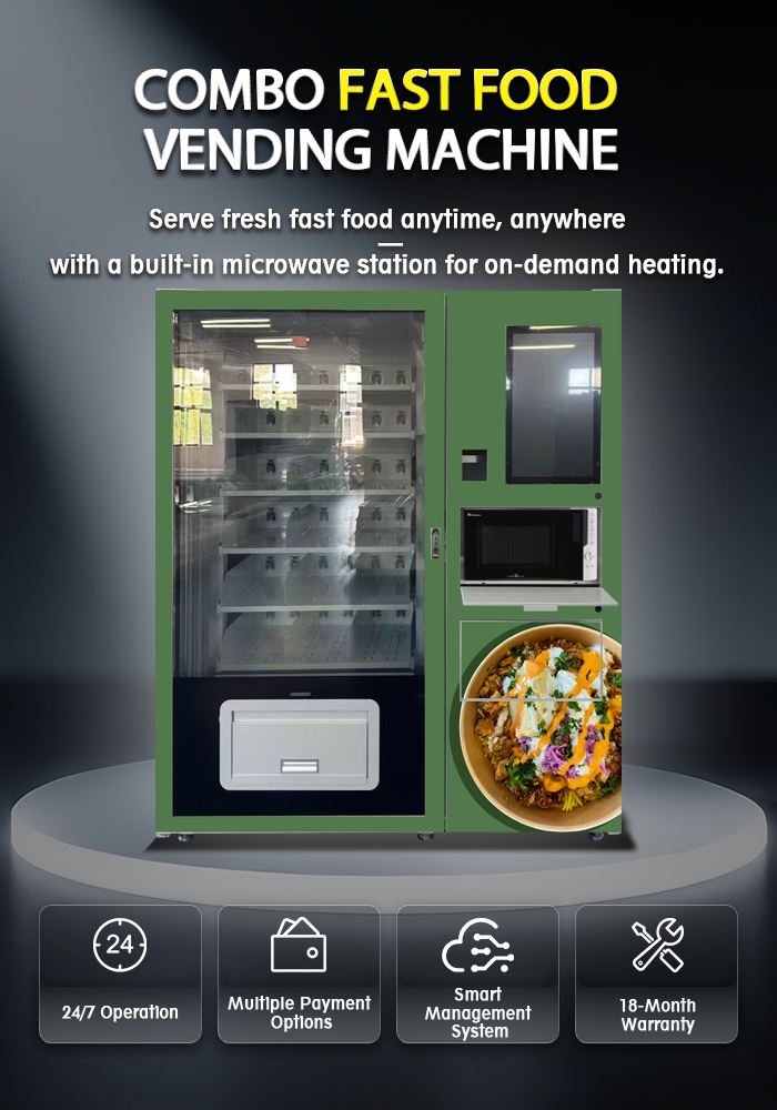 Weimi Fast Food Vending Machine with Built-in Microwave for Food Heating