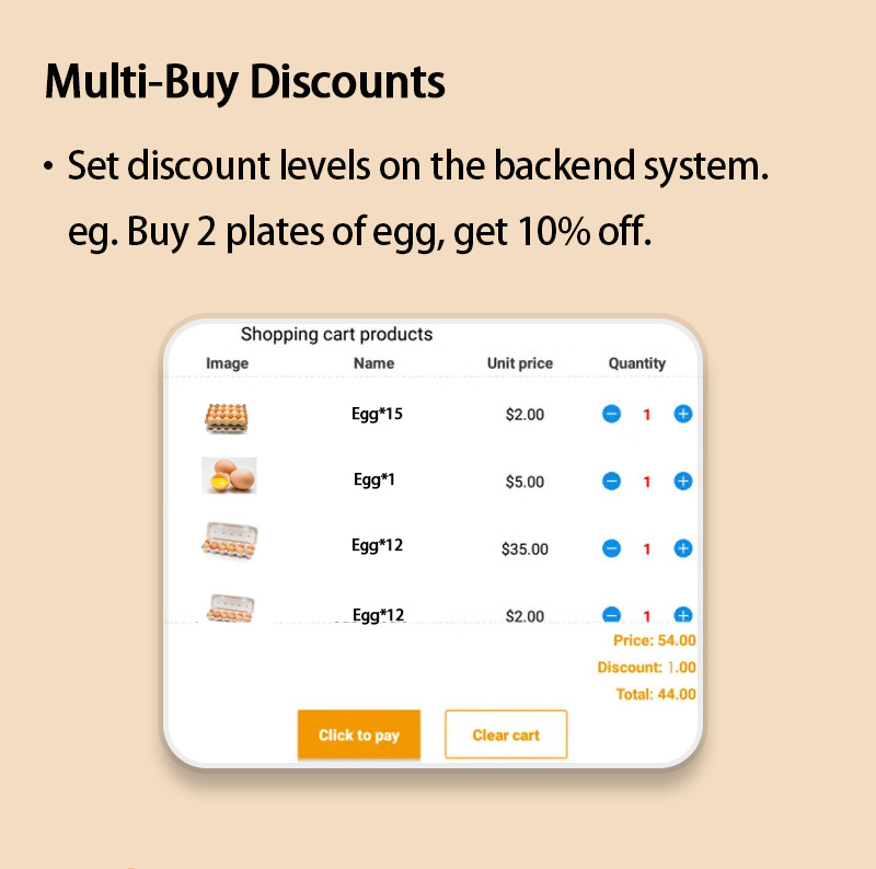 Weimi egg locker vending machine with multi-buys discounts, retailers can set discounts levels on the backend system