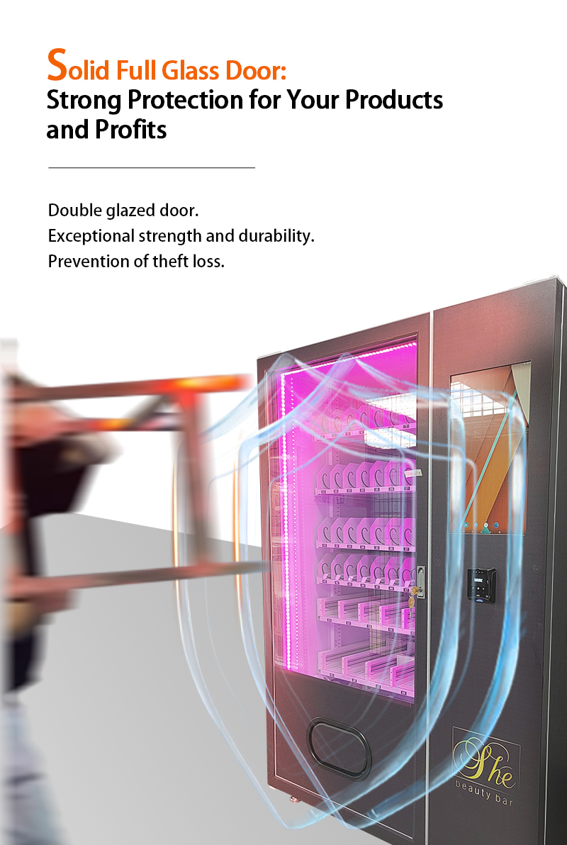 weimi vending machine for fans with solid full glass door for strong protection of your products and profits.