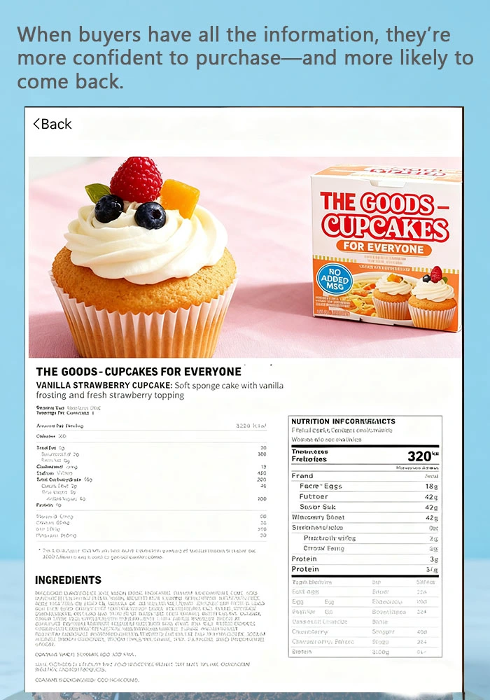 Detailed information of cakes for prevention of allergic risk, enhance reputation and trust