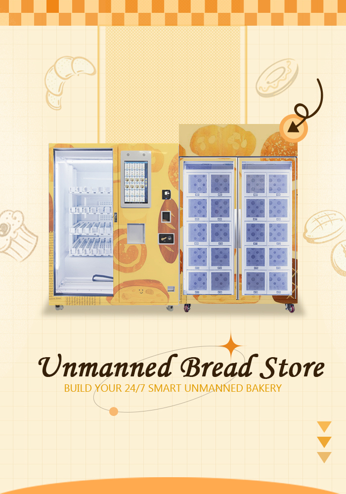 Weimi smart bread vending machine with cooling system for 24/7 unmanned bread store