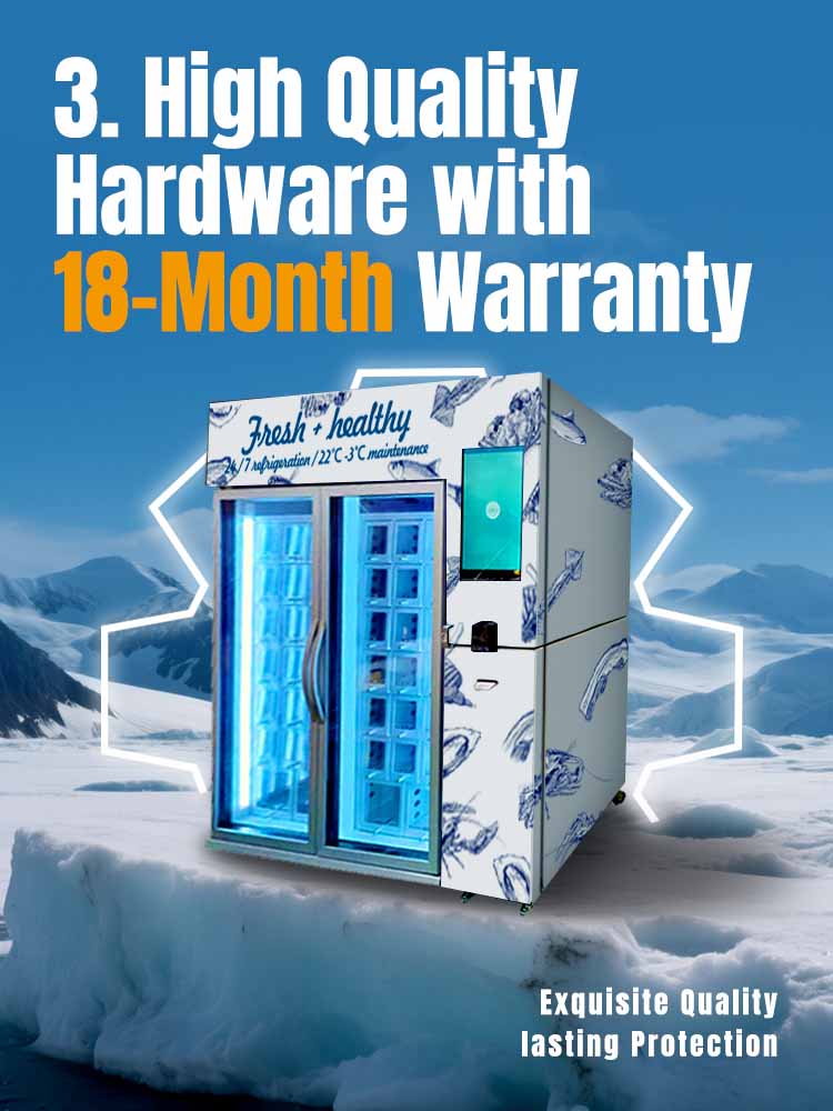 Weimi large vending machine for frozen food with high quality hardware for 18-month warranty