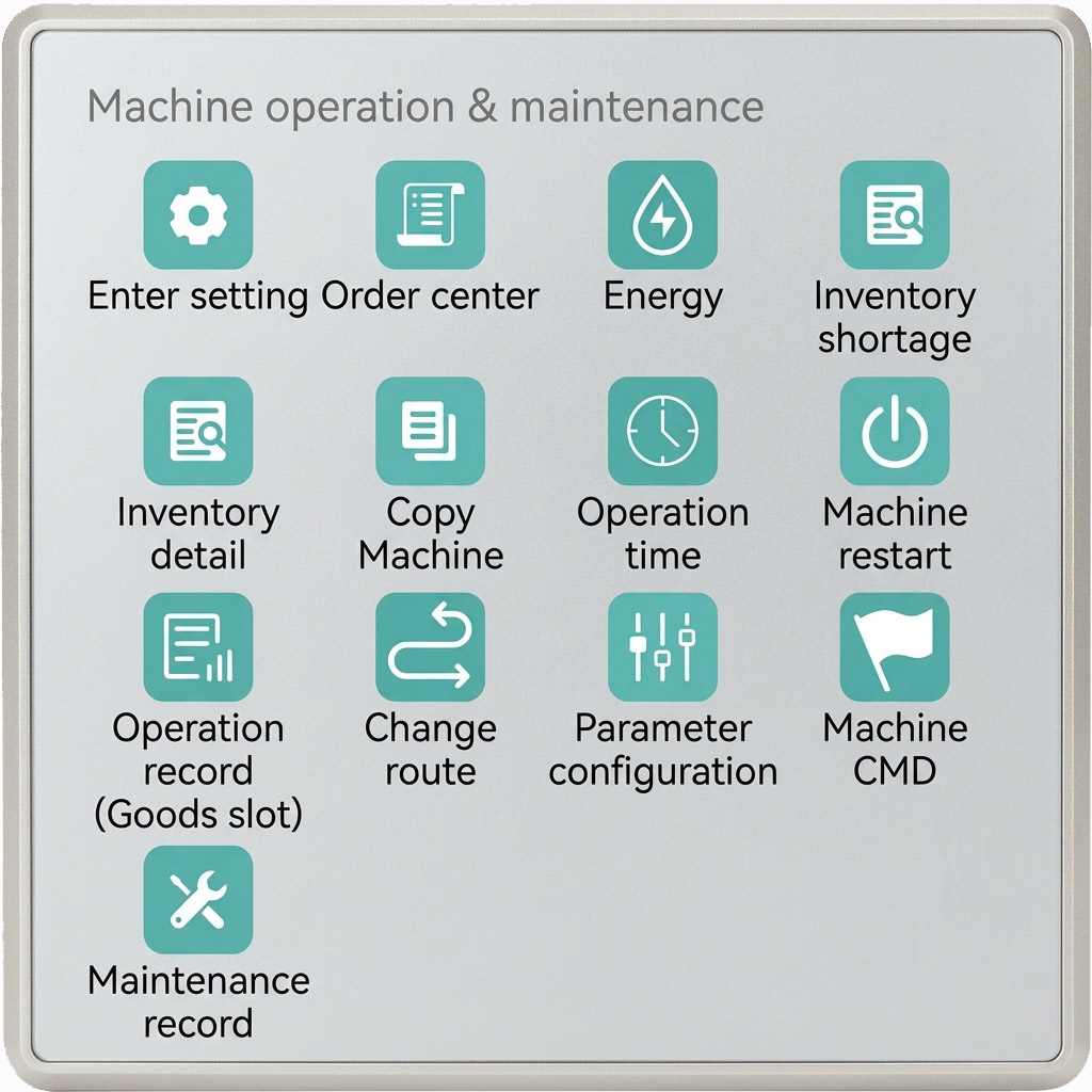 backend remote management system of wall-mounted vape vending machine