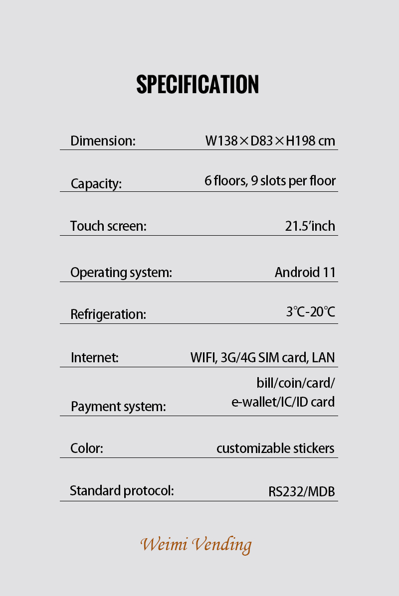 specification of pet vending machine for dog cat food snacks wash shampoo