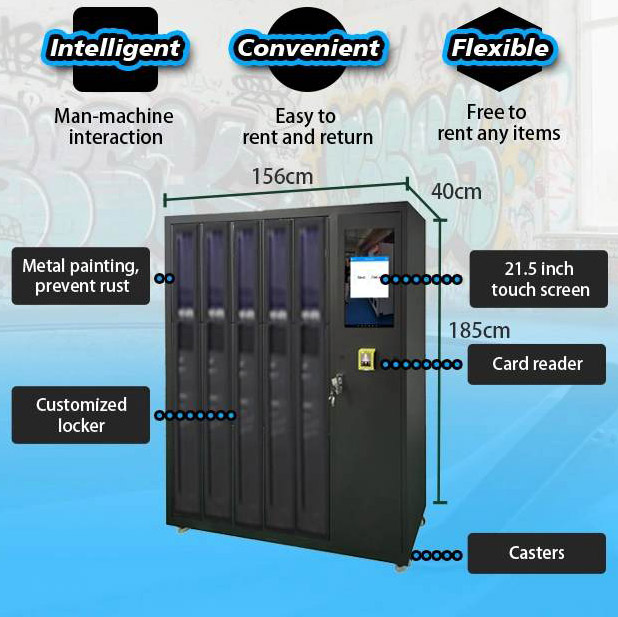 Weimi smart ski locker vending machine provides 24 hours service for more revenue