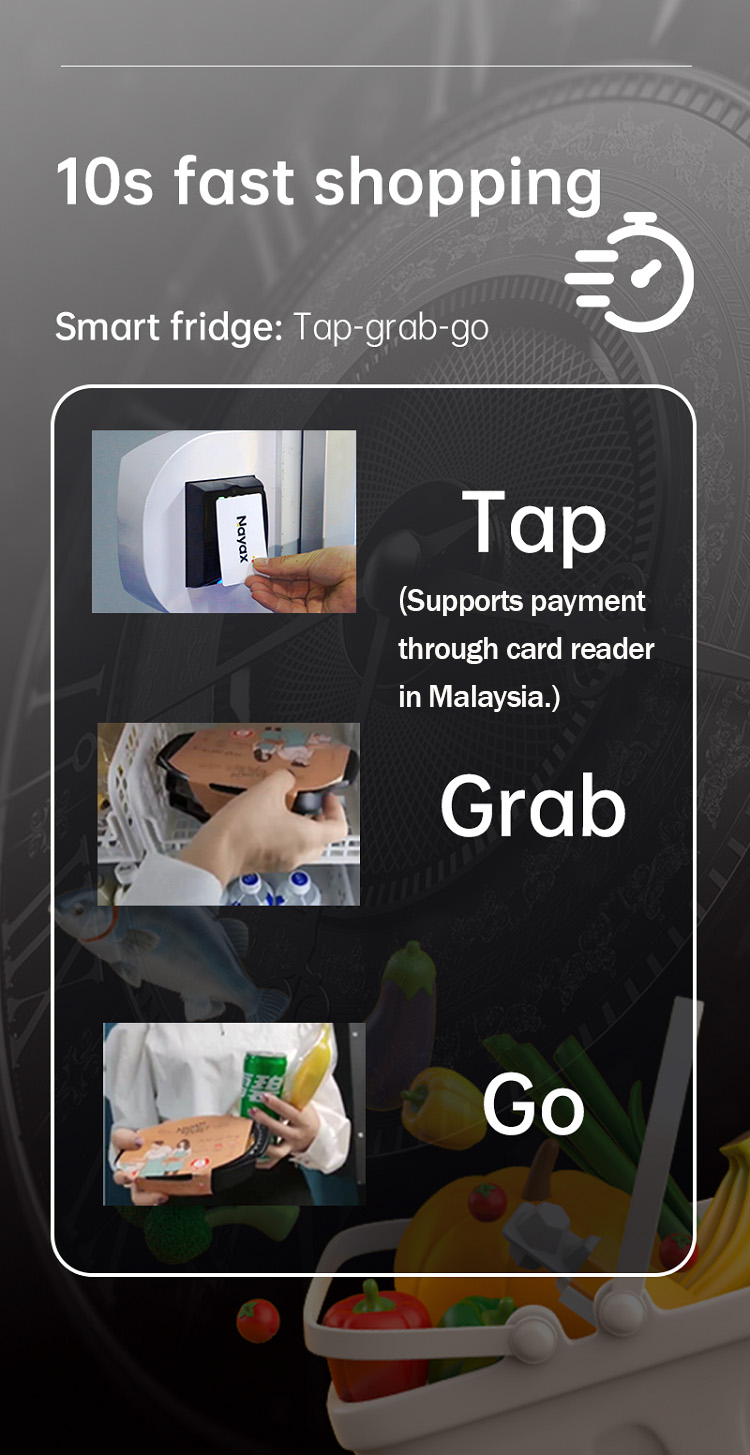 Fast and easier shopping steps. Only need tap, grab, and then go.