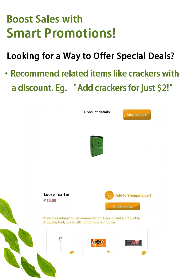 Weimi merchandise vending machine with smart promotion mode to boost sales. our machines can recommend related items like crackers with a discount