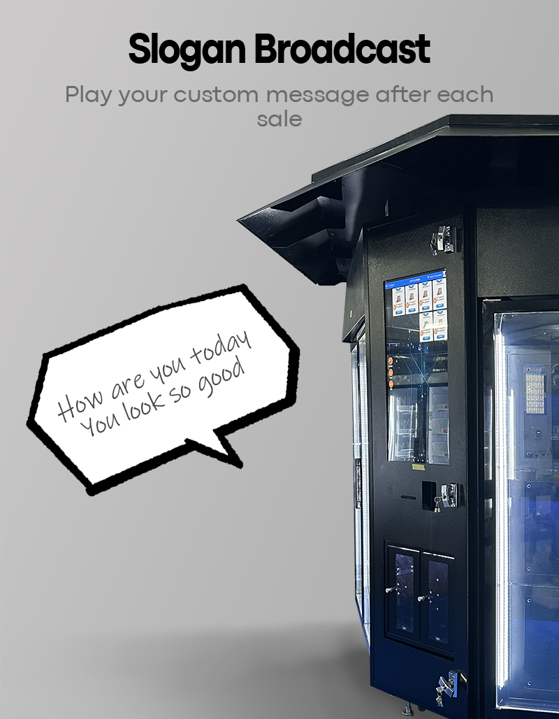Our flower vending machine with custom locker can upload videos or pictures to promote goods.