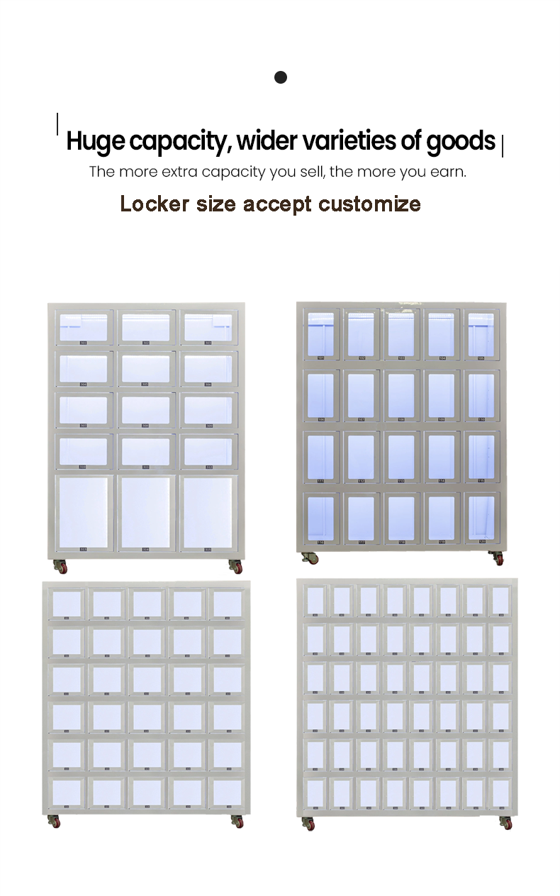 Weimi Tool locker vending machine with touchscreen card reader for selling helmet glove in factory.with huge capacity for wider varieties of goods
