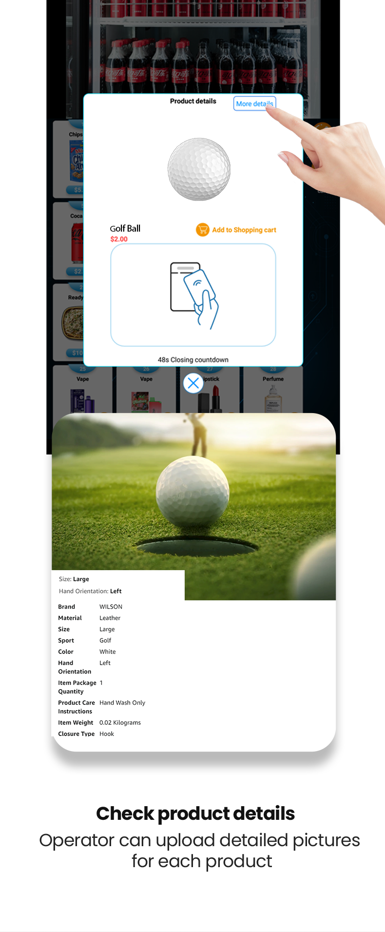 golf ball vending machine support check product details