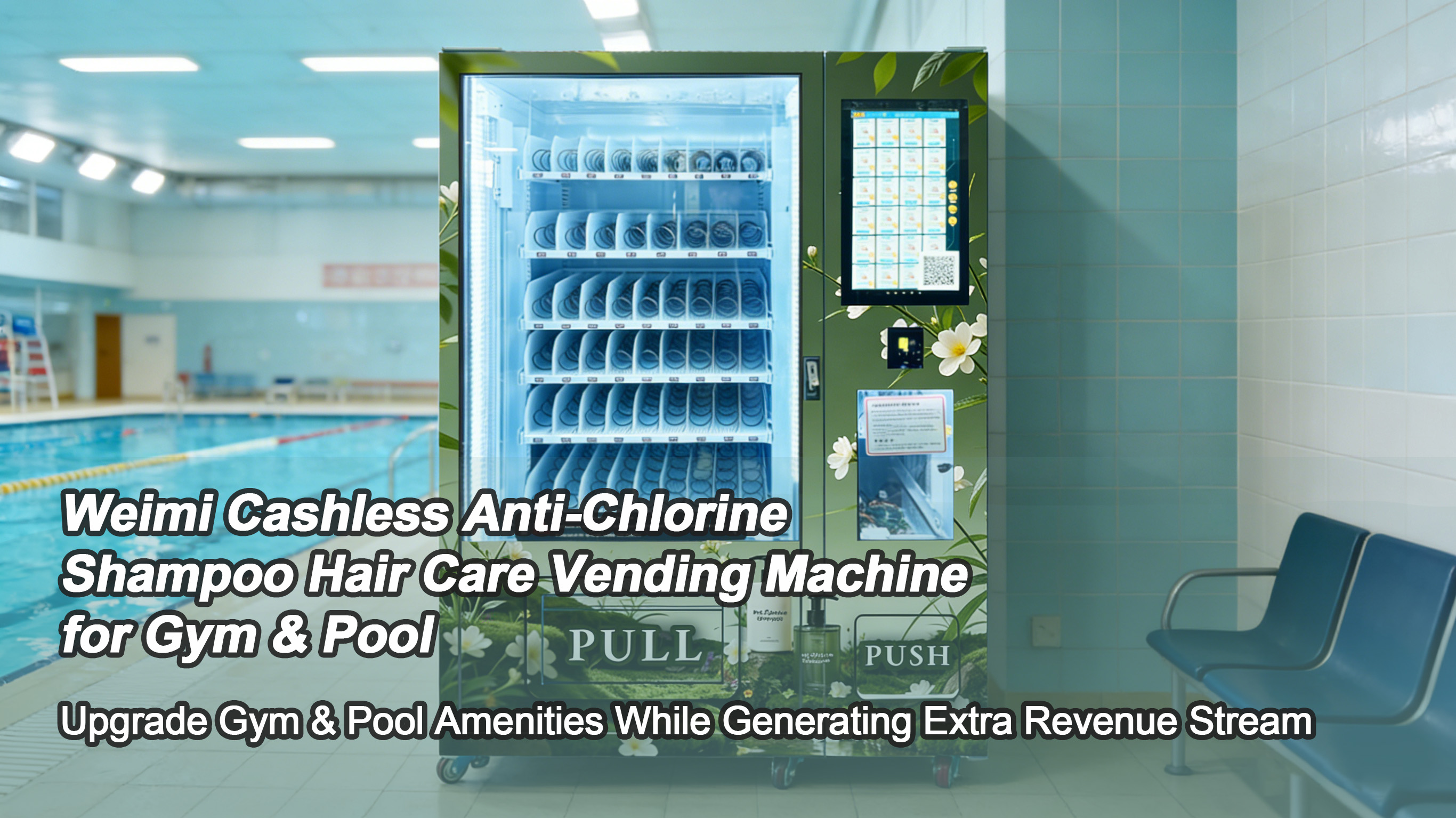 Weimi cashless anti-chlorine shampoo hair care vending machine for gym & pool