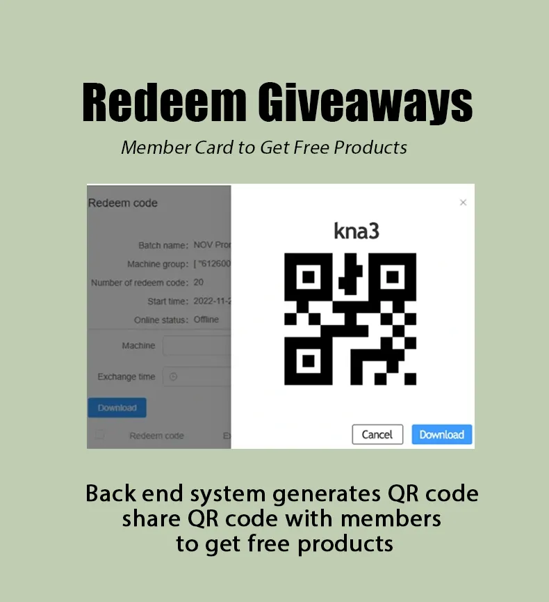 golf ball vending machine support redeem giveaways